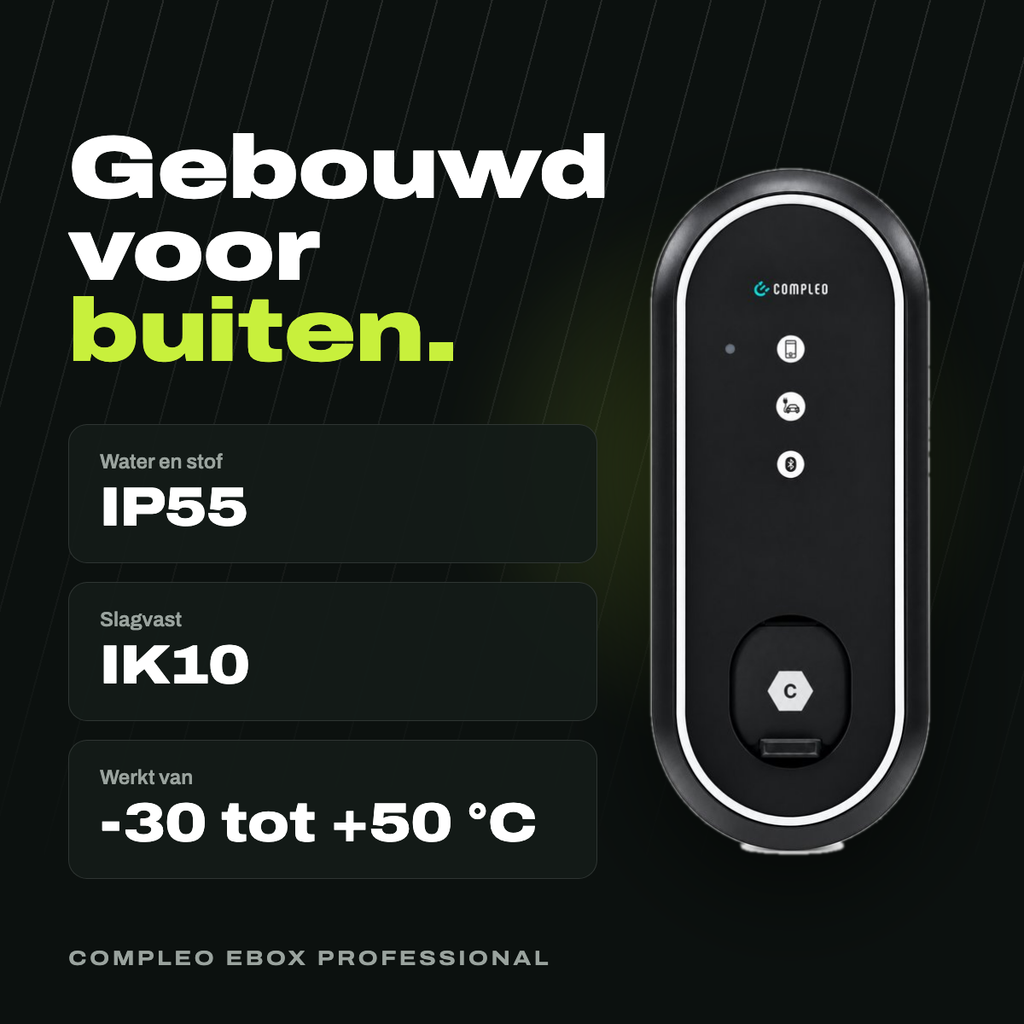 Compleo eBOX Professional laadpaal 22 kW met MID-meter, RFID en 4G